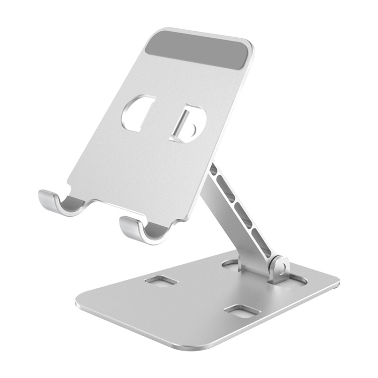 

L201 Aluminum Alloy Foldable Phone Stand Adjustable Height Desktop Holder(Silver)