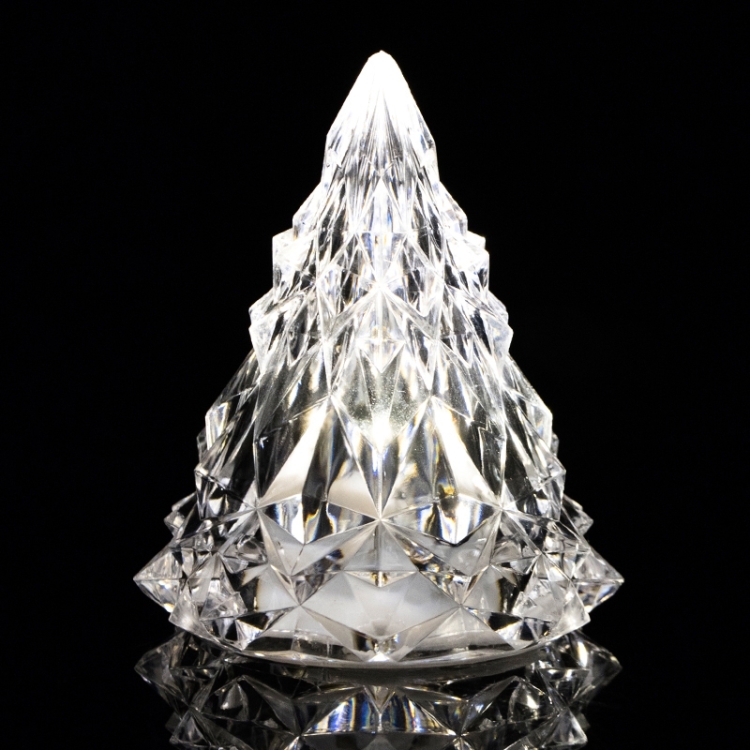 

6 PCS Christmas Tree Iceberg Diamond Crystal Lights Decorative Ambient Light Acrylic Ornaments, Color: Cold White
