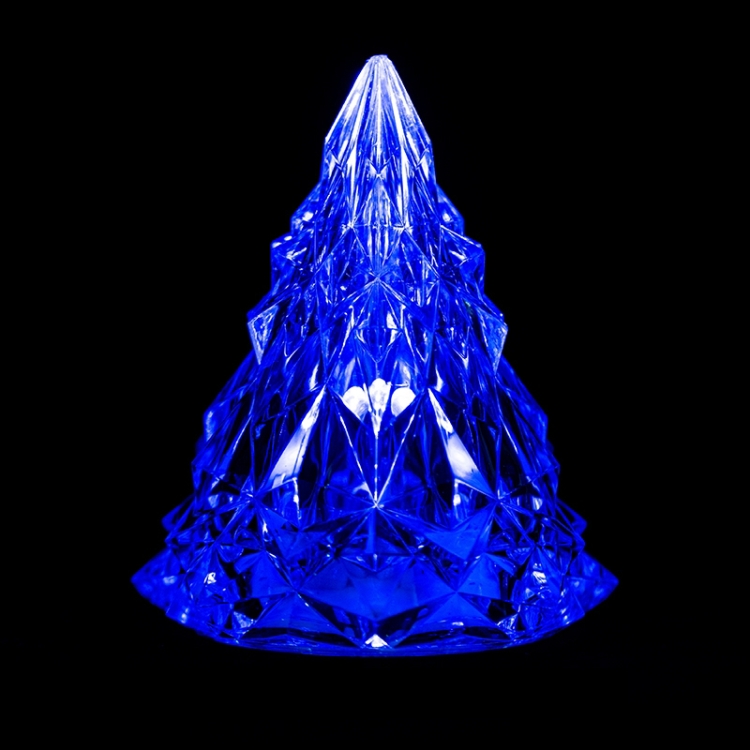 

6 PCS Christmas Tree Iceberg Diamond Crystal Lights Decorative Ambient Light Acrylic Ornaments, Color: Blue Lgiht