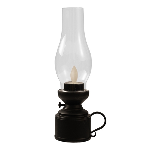 

Retro Luminous Kerosene Lamp Christmas Simulation Oil Lamp Decoration, Spec: Shaking (Black)