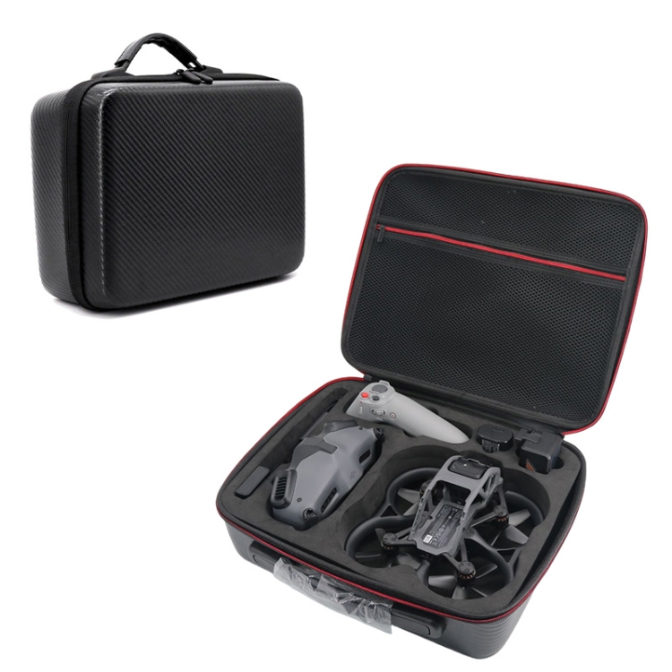

For DJI Avata PU Leather Storage Bag Waterproof Handheld Box(Black)