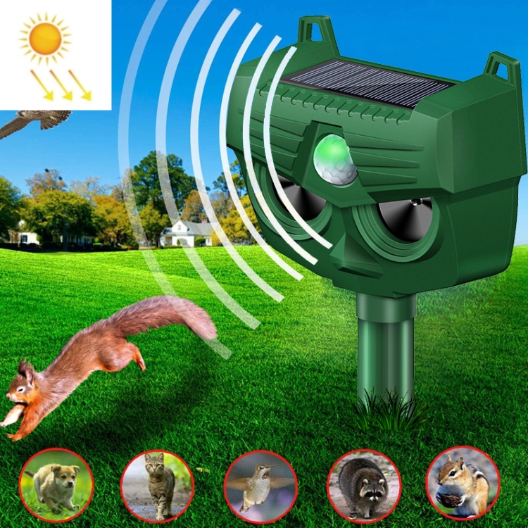 

RC-543 Outdoor Solar Dog Repellent Infrared Ultrasonic Animal Bird Repellers