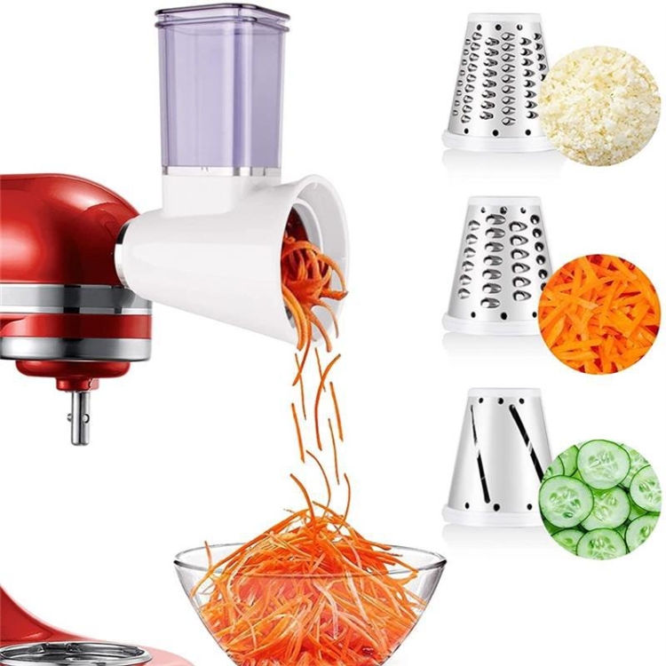 

KA-08 For KitchenAid New Cutter Multi-functional Vegetable Cutter Accessories Slicer Grater(White)