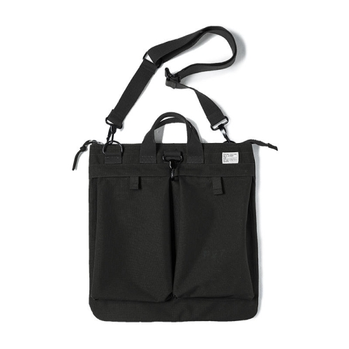 

Maden TS2107064 Retro Helmet Canvas Messenger Large Capacity Tablet Computer Handbag(Carbon Black)