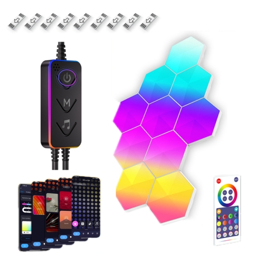 

Gaming Ambient Light Smart Chiclet Backdrop Quantum Wall Light, Versions: Bluetooth(10 PCS/Set)