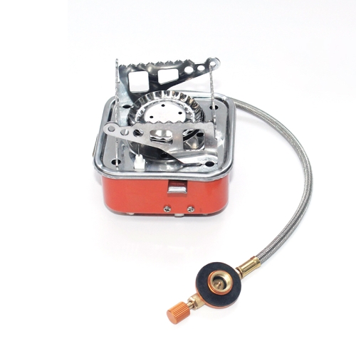 

Outdoor Camping Mountaineering Portable Mini Gas Stove, Style: Square (Threaded Interface)