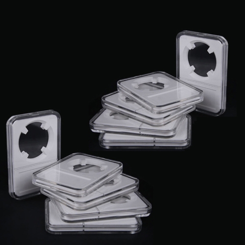 

10 PCS Commemorative Coin Identification Rating Box Coin Collection Box, Color: White (27mm)