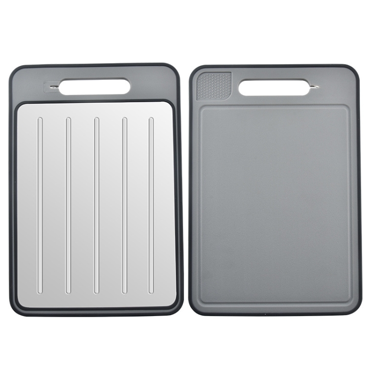 

Multi-Functional Double-Sided Cutting Board Grinding Garlic With Knife Grinder(Grey)