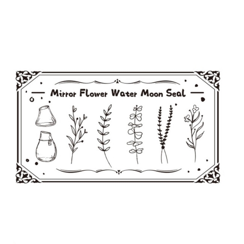 

Vintage Botanical Wooden Hanbook Journal Decoration Stamp(Mirror Flower Water Moon)