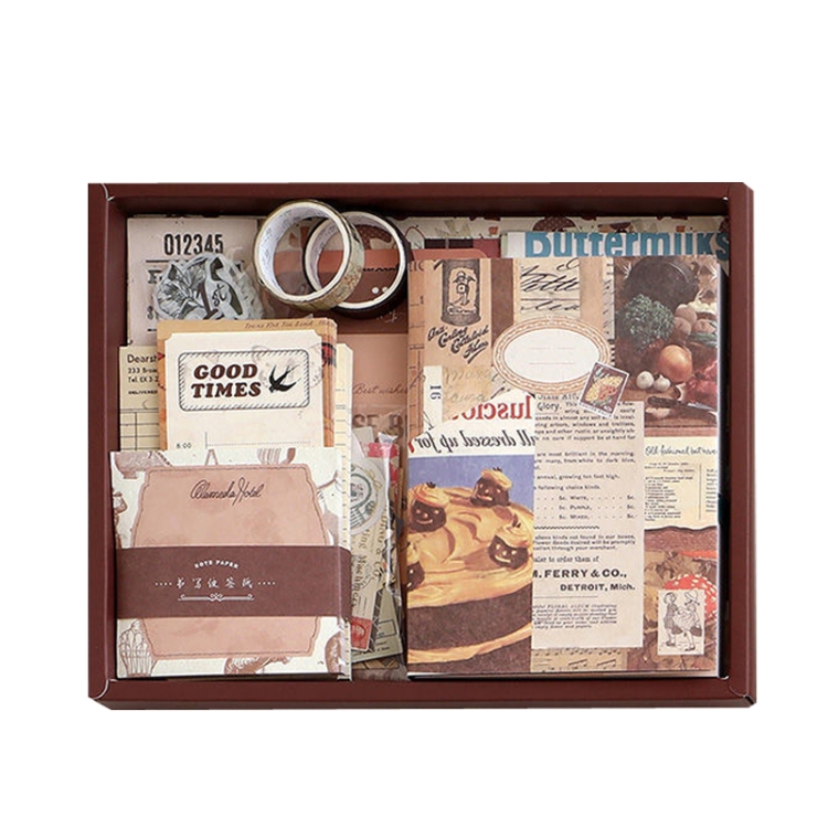

155 PCS / Set Coco Browni Simple Retro Handbook Set Material Notebook