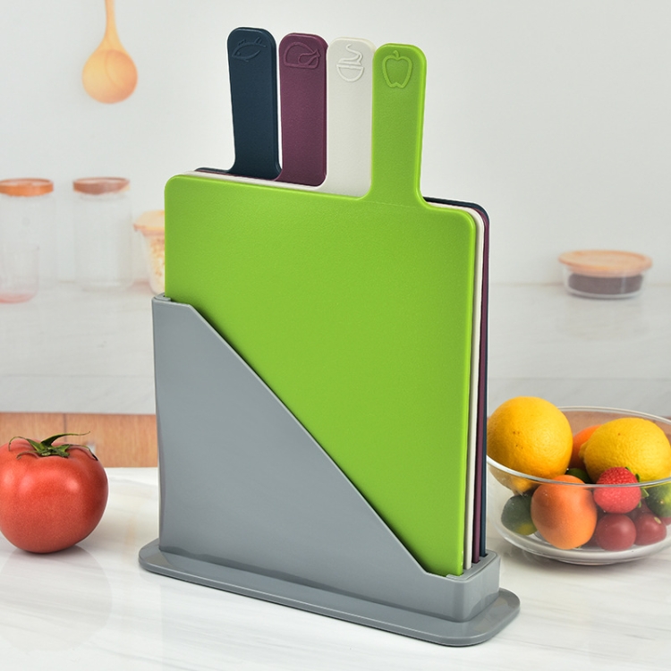 

4 PCS/Set Multifunction Classified Plastic Cutting Board Set(Square)