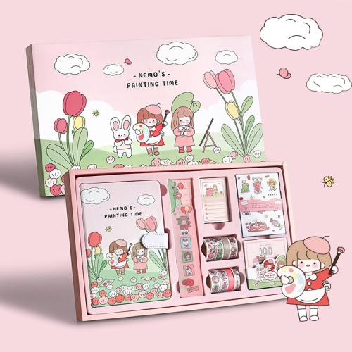 

147 PCS/Set Cartoon Sticker Tape Handbook Cute Stationery Set, Spec: Little Painter