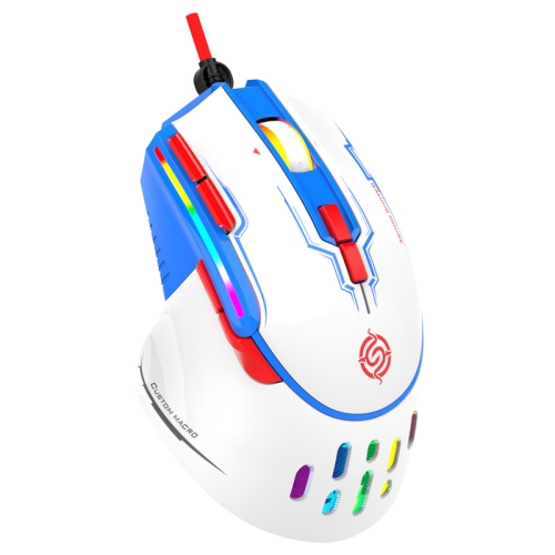 

K-Snake Q15 9 Keys RGB Light Effect Wired Mechanical Mouse, Cable Length: 1.5m(White)