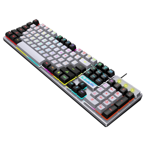 

K-Snake K4 104 Keys Glowing Game Wired Mechanical Keyboard, Cable Length: 1.5m, Style: Gray Black Square Key