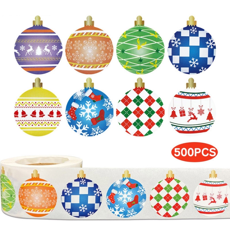 

2 Rolls Christmas Decoration Stickers Gift Label Tape, Size: 1.5 inch
