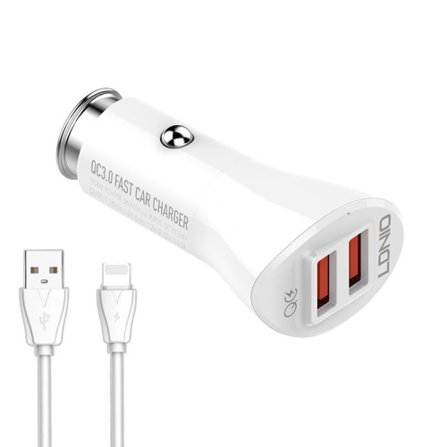 IVON CC36 39W 7.2A QC 3.0 USB + Dual USB Car Charger with Ambient