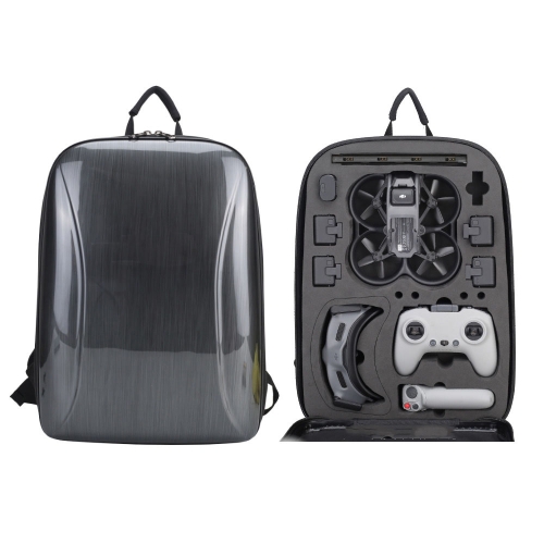

For DJI AVATA Storage Bag Hard Shell Waterproof Shoulder Bag Backpack(Brushed Gray)