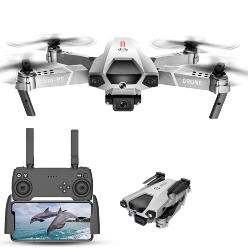 

P5 Folding Avoid Obstacles UAV Four-Axis Remote Control Aircraft, Color: Grey Single Camera