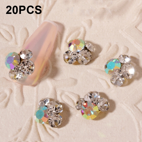 

20 PCS Nail Jewelry Stacked Diamond Nail Sticker Accessories(H524 Large AB)