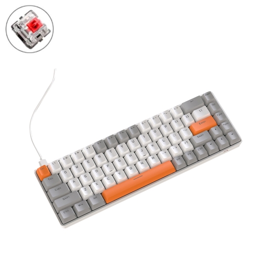 

ZIYOU LANG T8 68 Keys RGB Gaming Mechanical Keyboard, Cable Length: 1.5m, Style: Bee Version Red Shaft