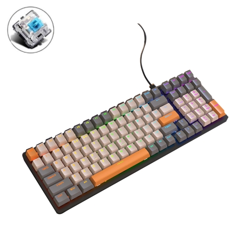 

ZIYOU LANG K3 100 Keys Game Glowing Wired Mechanical Keyboard, Cable Length: 1.5m, Style: Micro Light Version Green Axis