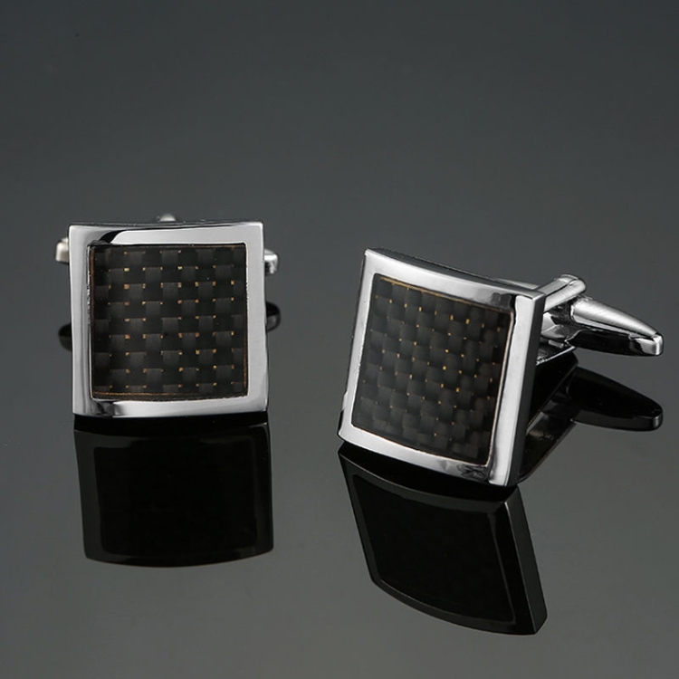 

2 Pairs Shirt Vintage Floral Plated Brass Cufflinks, Color: Arc Carbon Fiber