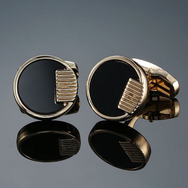 

2 Pairs Crystal Zirconia Vintage Floral Shirt Cufflinks, Color: Golden Bottom