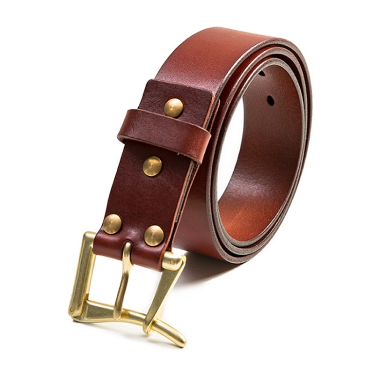 

Maden S2001093 Retro Planting Cowhide Auick-release Men Belt(Yellow Brown)