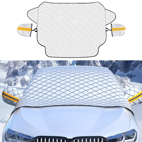 SUITU R-3945 Auto-Winterfrontglas-Schneeschild, Abtau-Sonnenschutz,  verdickte Autokleidung, Stil: nicht magnetisch mit Ohrenschützern