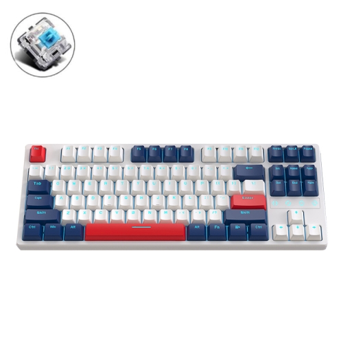 

ZIYOU LANG K87 87-Keys Hot-Swappable Wired Mechanical Keyboard, Cable Length: 1.5m, Style: Green Shaft (Blue Ice Blue Light)