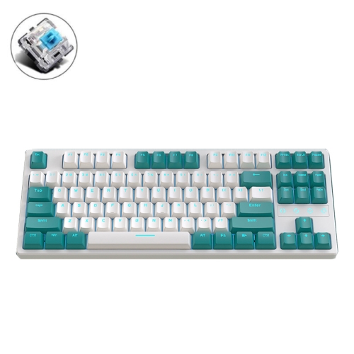

ZIYOU LANG K87 87-Keys Hot-Swappable Wired Mechanical Keyboard, Cable Length: 1.5m, Style: Green Shaft (Green Ice Blue Light)