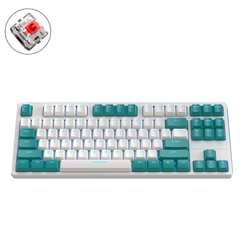 

ZIYOU LANG K87 87-Keys Hot-Swappable Wired Mechanical Keyboard, Cable Length: 1.5m, Style: Red Shaft (Green Ice Blue Light)