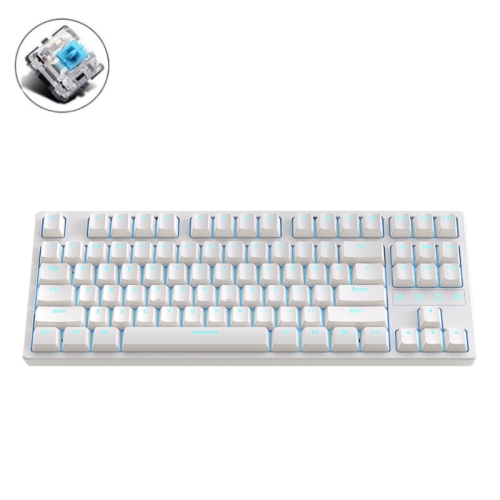 

ZIYOU LANG K87 87-Keys Hot-Swappable Wired Mechanical Keyboard, Cable Length: 1.5m, Style: Green Shaft (White Ice Blue Light)