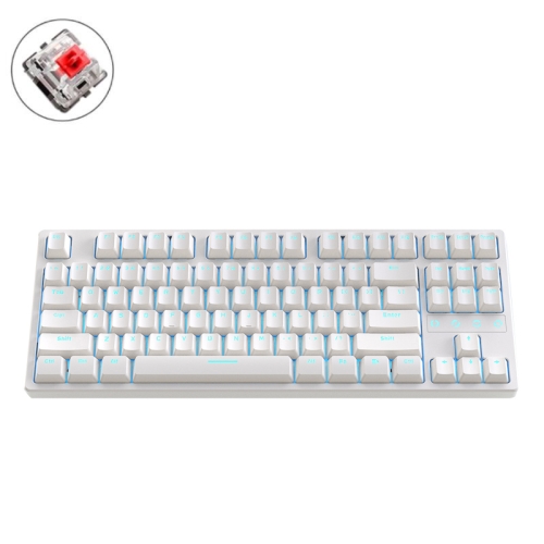 

ZIYOU LANG K87 87-Keys Hot-Swappable Wired Mechanical Keyboard, Cable Length: 1.5m, Style: Red Shaft (White Ice Blue Light)