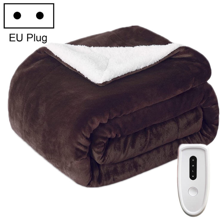 

Intelligent Temperature Control Electric Heating Blanket, Size: 183x213cm EU Plug(Brown White)