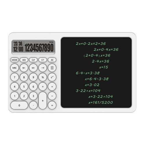 Office Calculator LCD Handwriting Board With Stand(White)