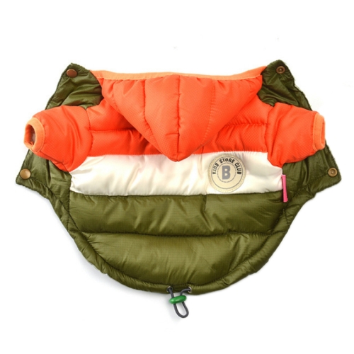 

Autumn/Winter Dog Warm Cotton Jacket Pet Clothes, Color: Orange 2 Legs(26)