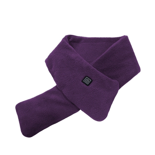 

Heated Scarf Three Gear Adjustment Warm Fleece Cold Scarf(Purple)