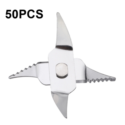 

50 PCS CA-5408 Portable Fruit Juicer 4 Leaf Vertical Teeth Blade Stainless Steel Mixing Blade