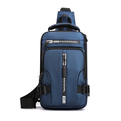 

HAOSHUAI 1100-13 Men Multifunctional Chest Bag Casual Shoulder Messenger Bag(Dark Blue)