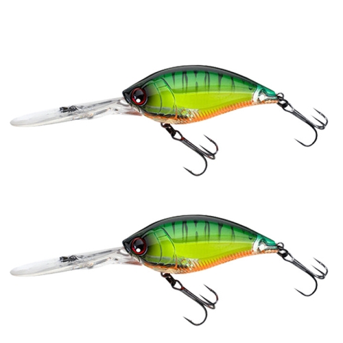 

CB033/E 2pcs Inner Laser Deep Dive Sea Fishing Rock Fat Fake Bait Plastic Stiff Bait