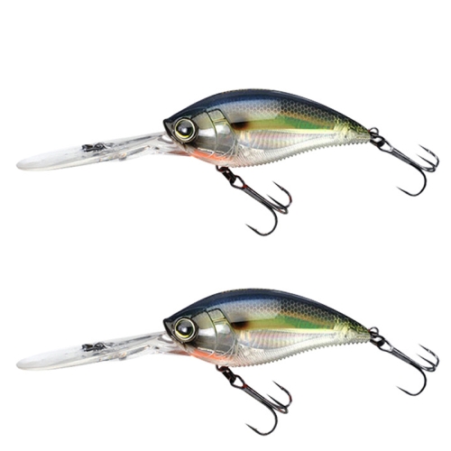 

CB033/G 2pcs Inner Laser Deep Dive Sea Fishing Rock Fat Fake Bait Plastic Stiff Bait