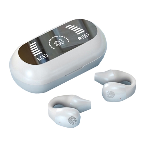 

S3 Bone Conduction Sports Drop Off Noise Reduction Wireless Bluetooth TWS Earphone, Style: Digital Edition (White)