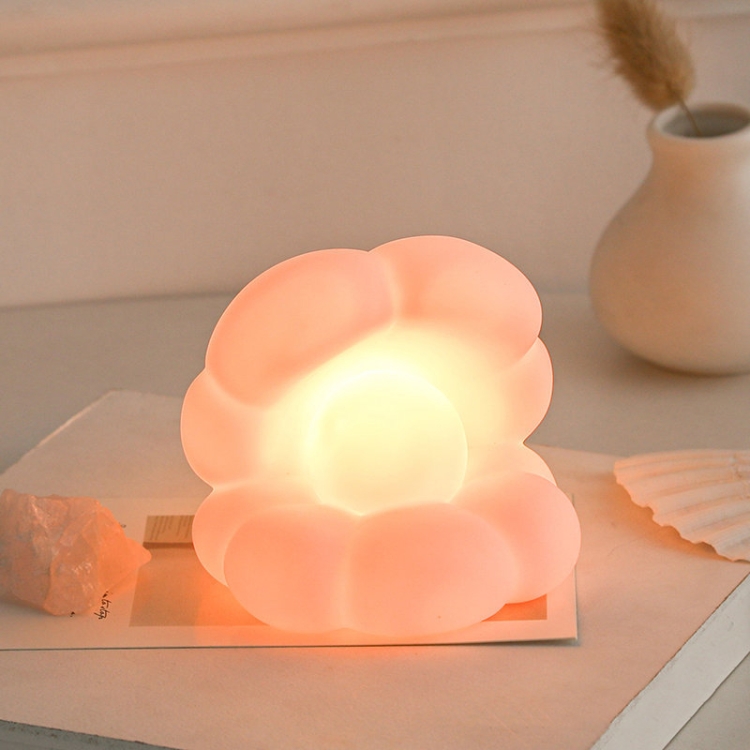 

KTX-352 Cartoon Animal Shape Atmosphere Lamp Desktop Decoration LED Night Light, Spec: Pink Oyster