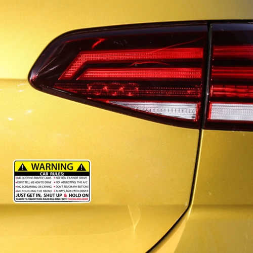 

10 PCS Car Safety Warning Rules Sticker