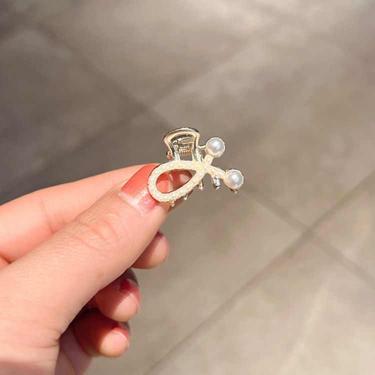 

10 PCS LD358 Pearl Cross Pearl Mini Hairpin Girl Bangs Hair Ornaments