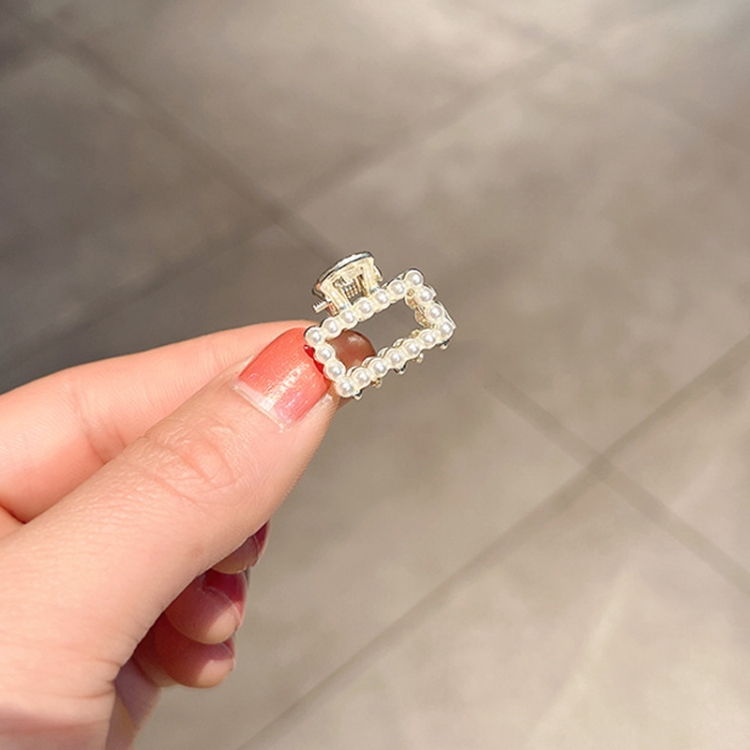 

10 PCS LD358 Small Square Pearl Mini Hairpin Girl Bangs Hair Ornaments