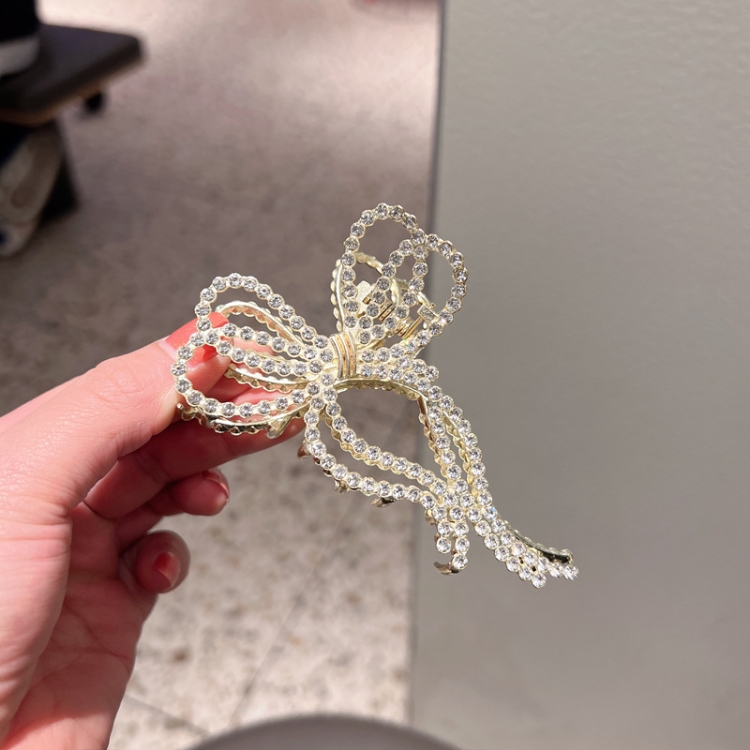 

3 PCS Hair Scrunchies Back Of The Head Headpiece, Styles: LD401 Double Layer Bow Full Diamonds