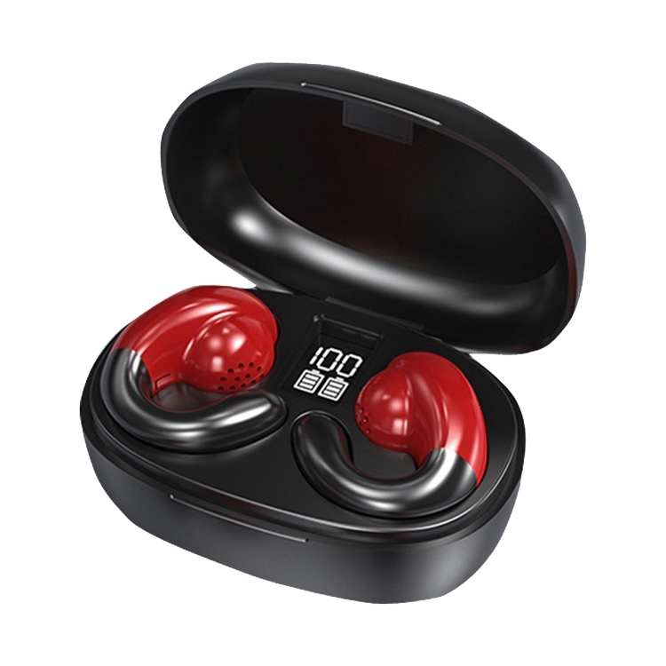 

S29 Mini Portable Painless HD LED Digital Display Noise Reduction Wireless Bluetooth 5.2 TWS Earphone(Red)