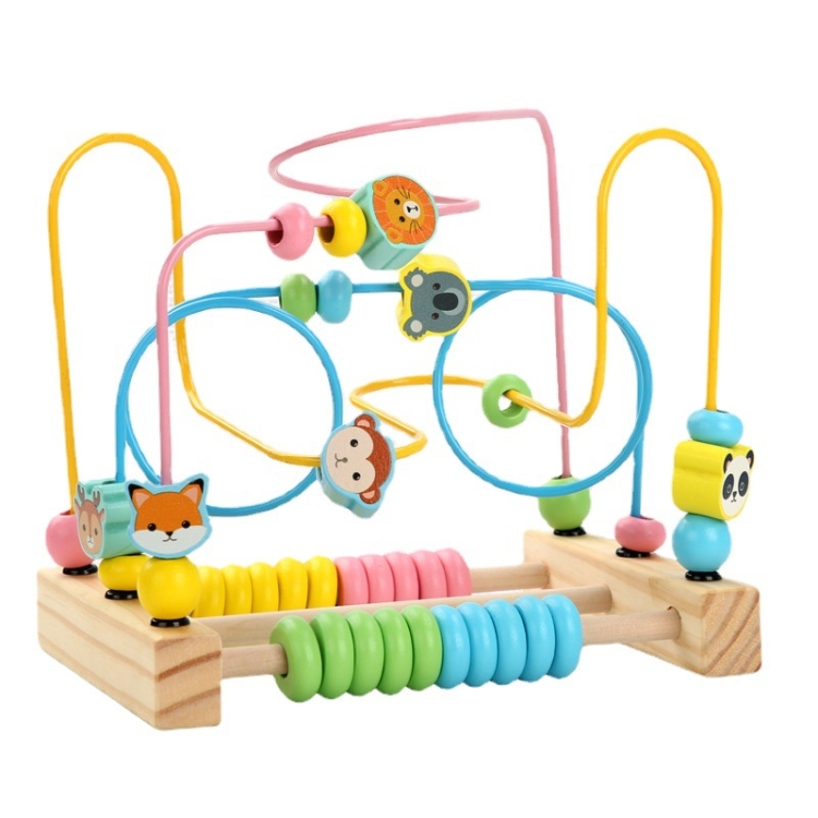 

Children Beads Around Multifunctional Puzzle Block Toys, Style: Animal